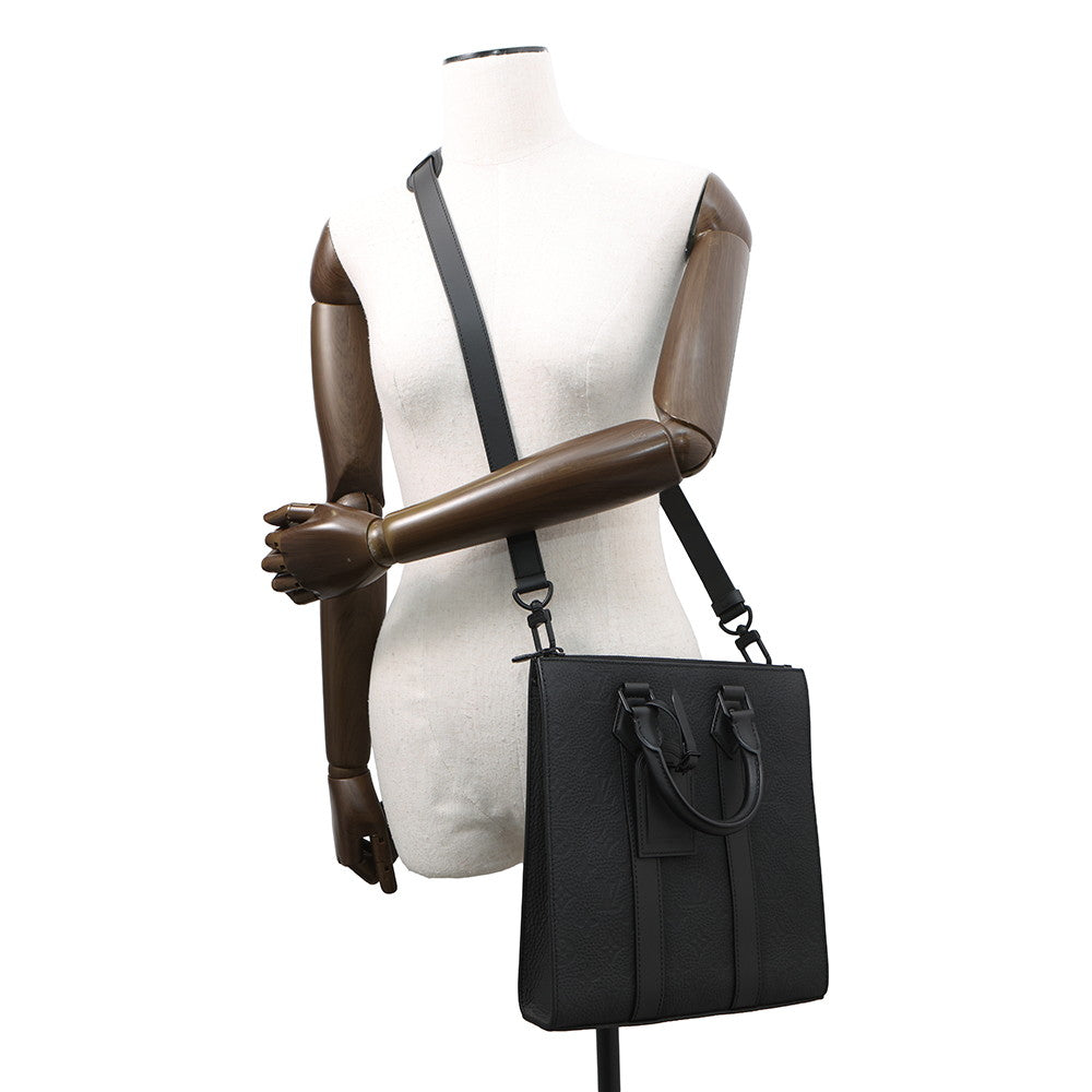 LOUIS VUITTON Sac Plat NoirM21884 Monogram・Taurillon