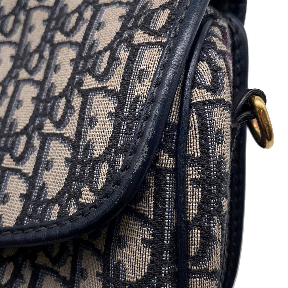 Dior Oblique Bobby Shoulder Bag NavyM9319UTZQ Canvas Leather