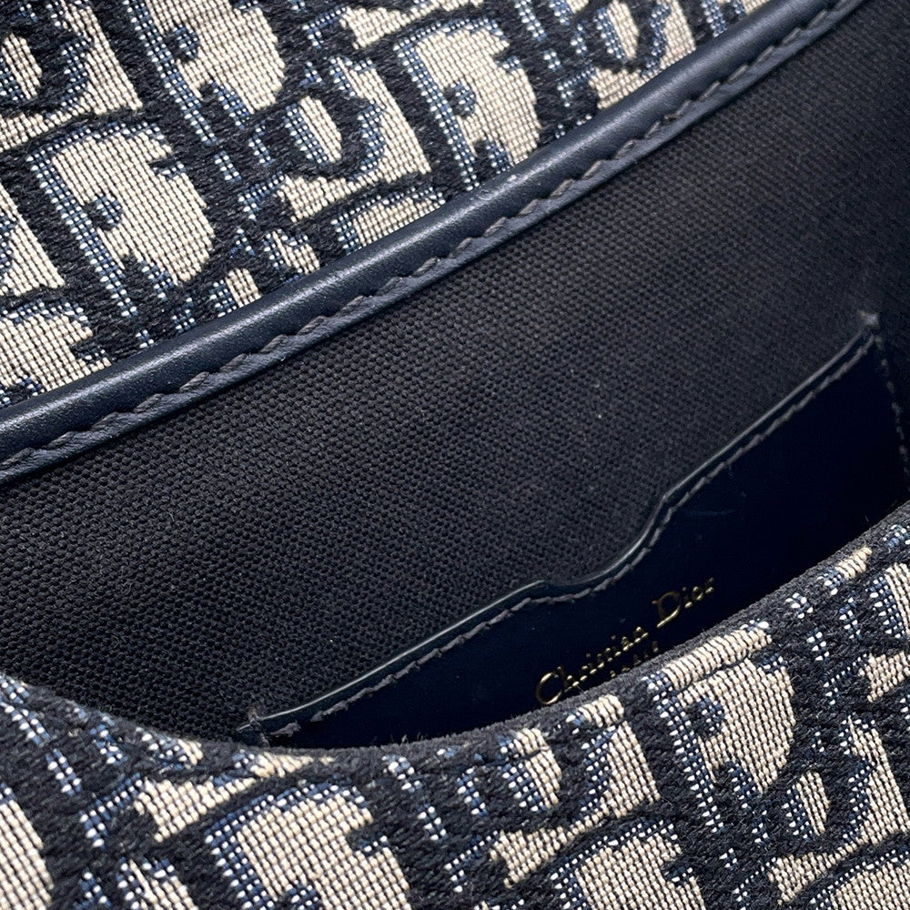 Dior Oblique Bobby Shoulder Bag NavyM9319UTZQ Canvas Leather