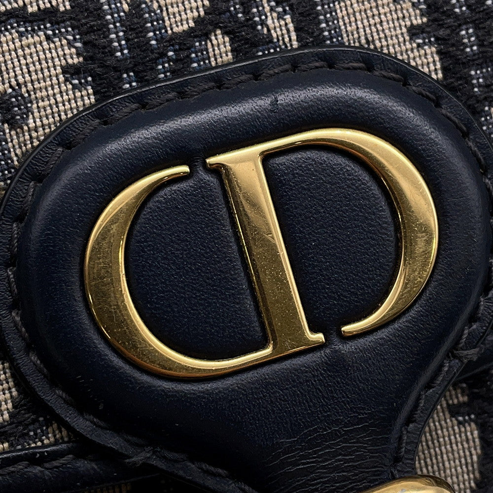 Dior Oblique Bobby Shoulder Bag NavyM9319UTZQ Canvas Leather