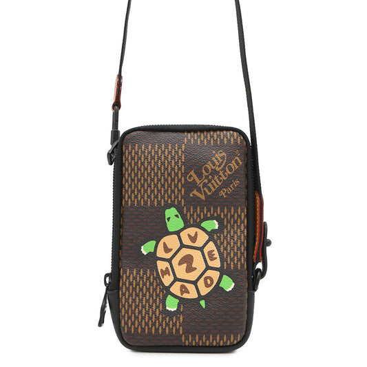 LOUIS VUITTON Double Phone Pouch NIGOCollaboration NoirN40377 Damier・Giant NIGOCollaboration