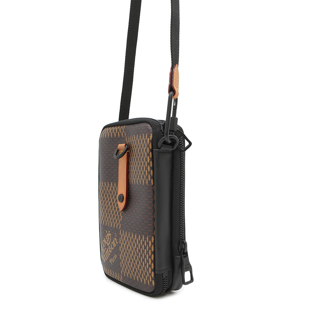 LOUIS VUITTON Double Phone Pouch NIGOCollaboration NoirN40377 Damier・Giant NIGOCollaboration