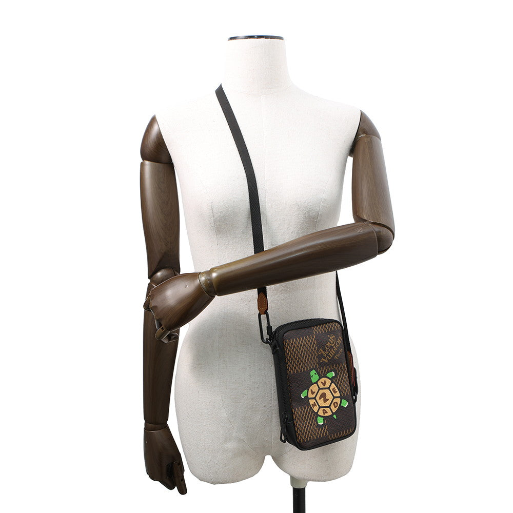 LOUIS VUITTON Double Phone Pouch NIGOCollaboration NoirN40377 Damier・Giant NIGOCollaboration