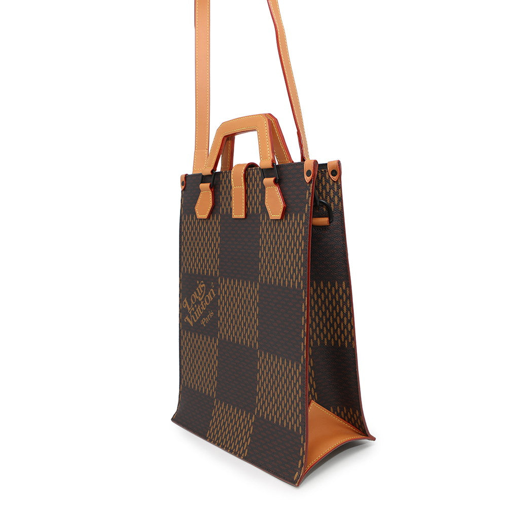 LOUIS VUITTON Mini Tote NIGOCollaboration NoirN40355 Damier Ebene Canvas Giant Monogram