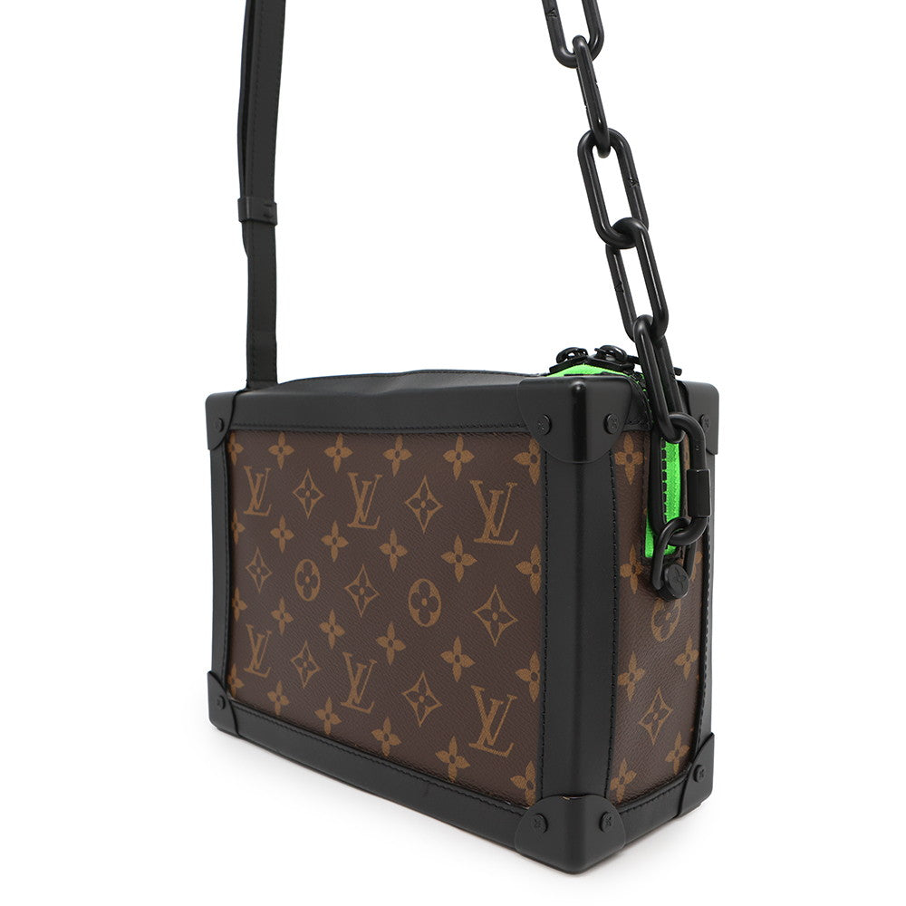 LOUIS VUITTON LV Friend Soft Trunk Virgil Abloh Brown/NoirM45619 Monogram Macassar Canvas