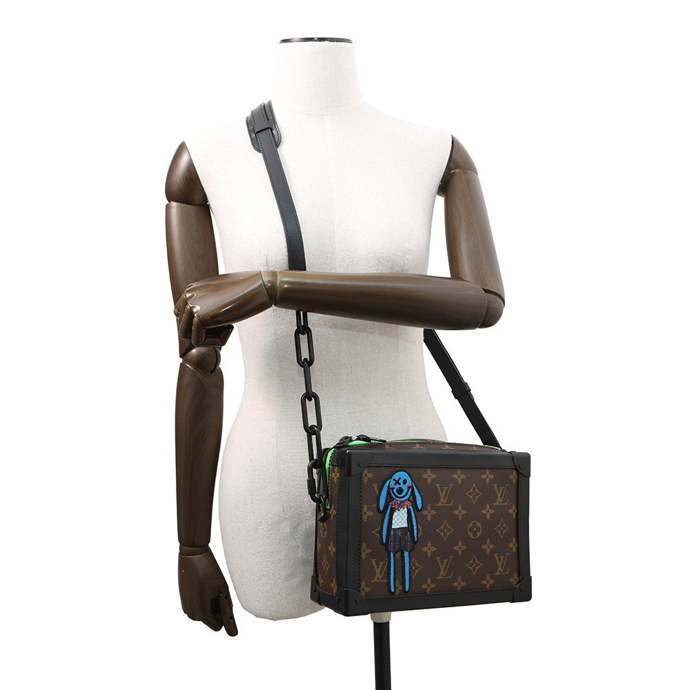 LOUIS VUITTON LV Friend Soft Trunk Virgil Abloh Brown/NoirM45619 Monogram Macassar Canvas