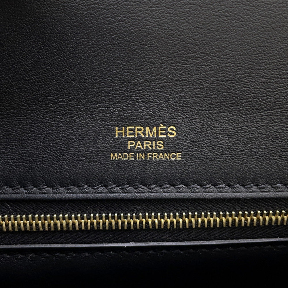 HERMES Sac Van Quatre Black Togo Leather Swift Leather Size 29