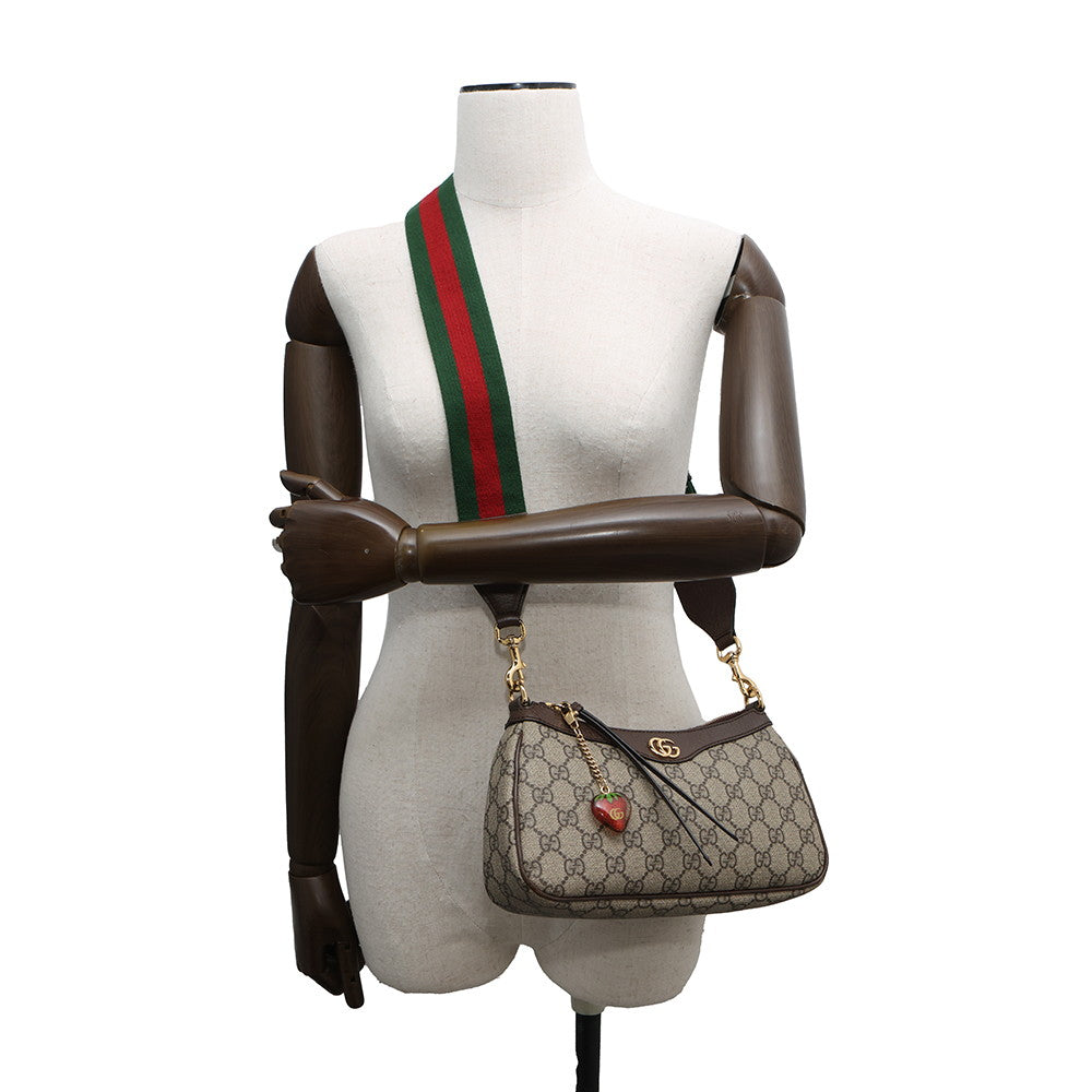 GUCCI GG Supreme Ophidia  Shoulder Bag Beige735132 PVC Leather Size Small