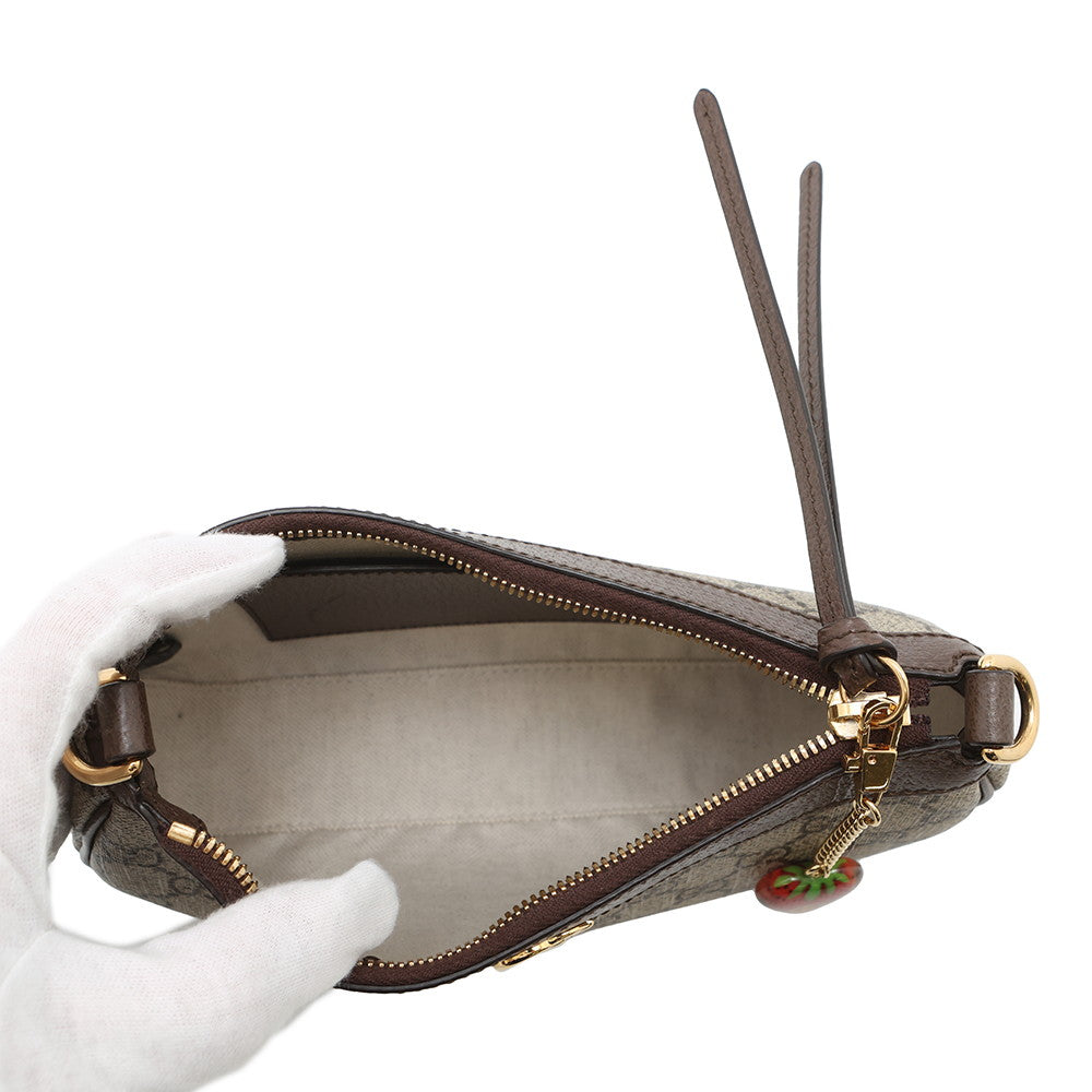 GUCCI GG Supreme Ophidia  Shoulder Bag Beige735132 PVC Leather Size Small