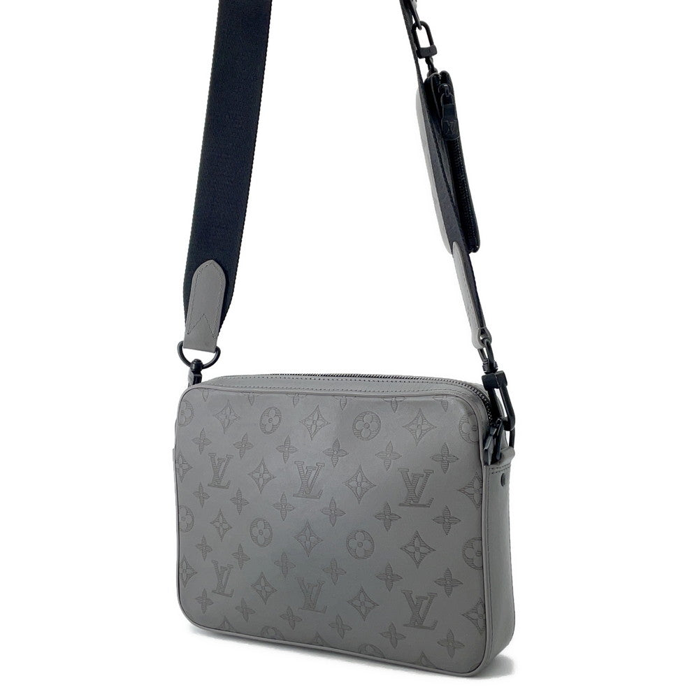LOUIS VUITTON Duo messenger GrayM46104 Monogram Shadow