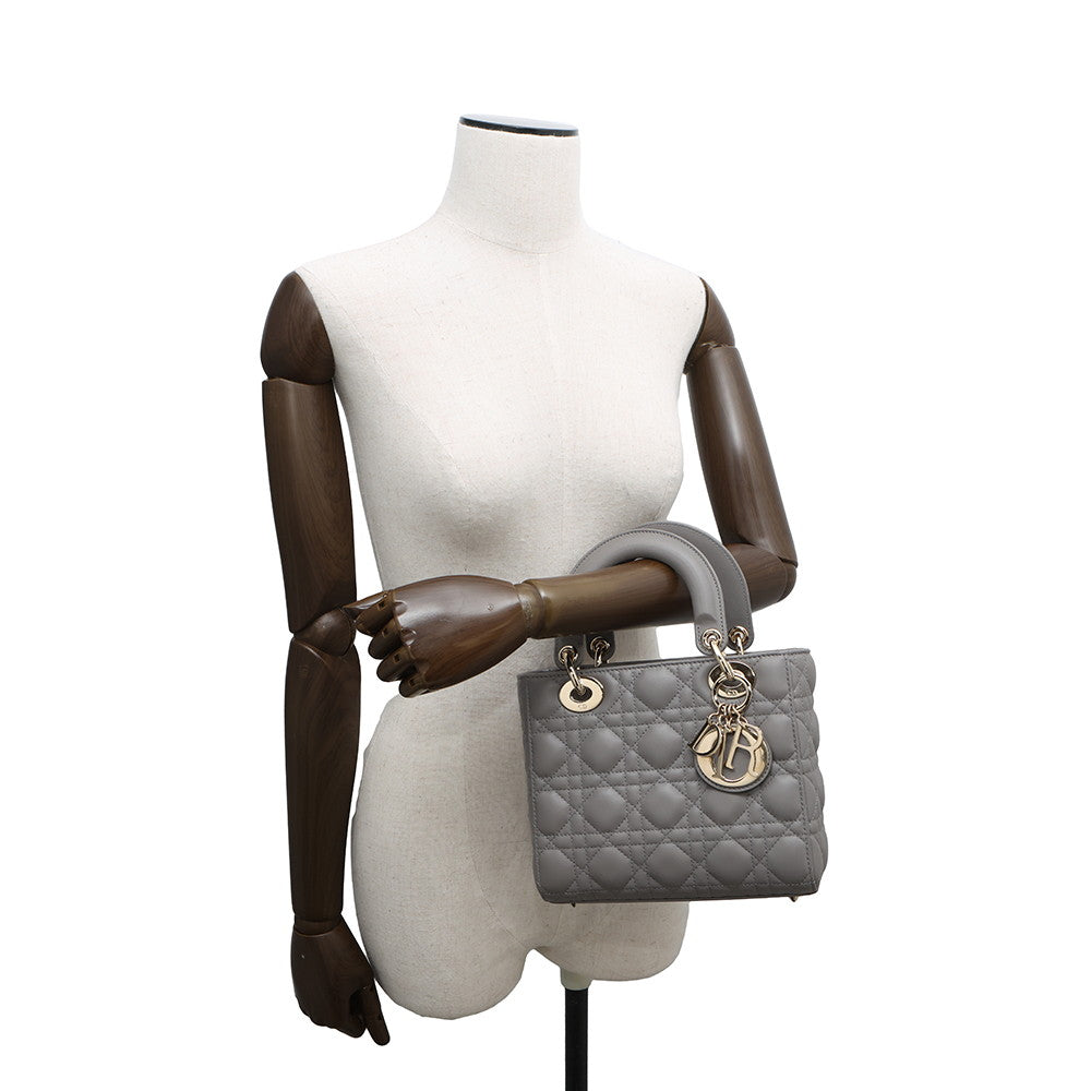 Dior Lady Dior My ABCDior GrayM05380CAL Lambskin Size Small