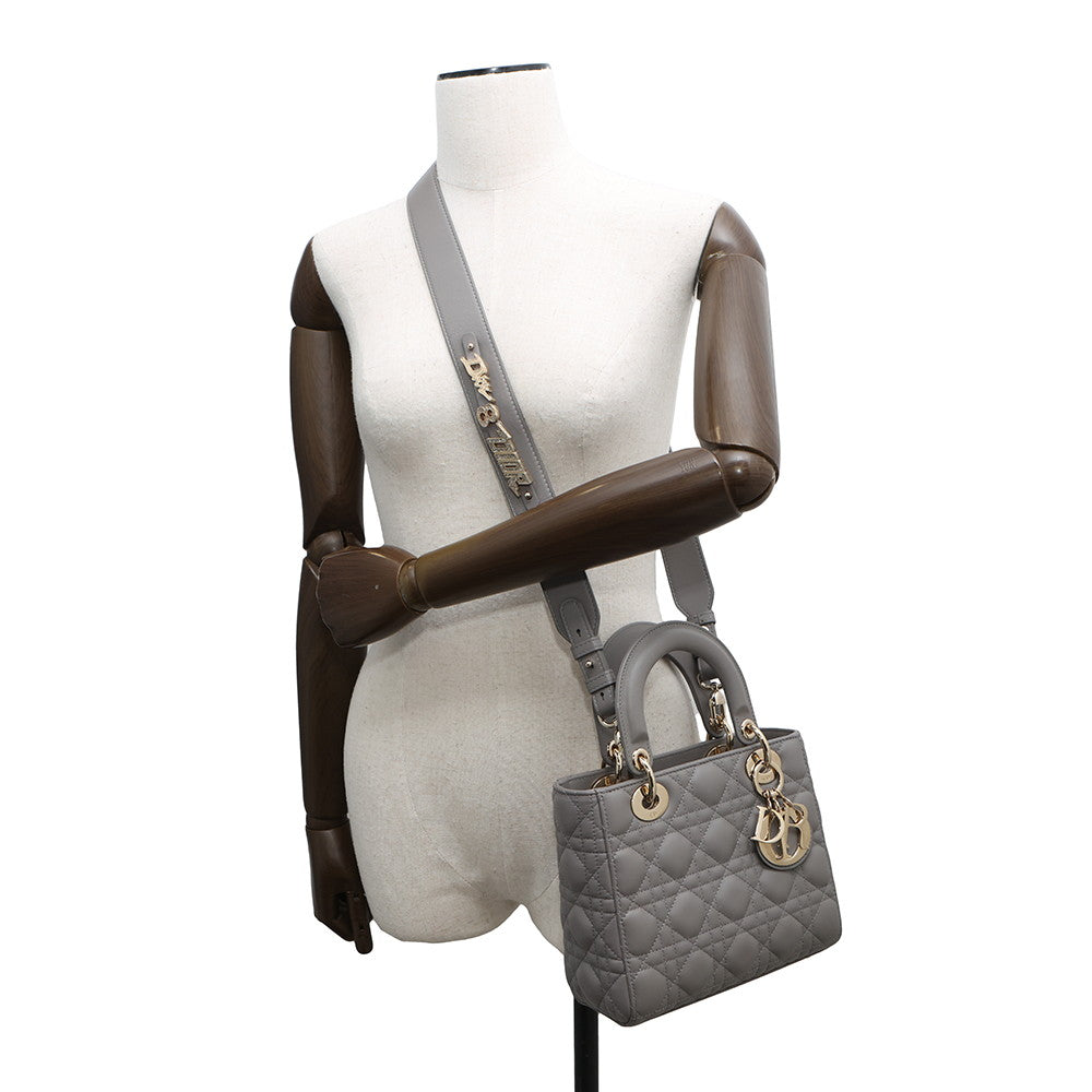 Dior Lady Dior My ABCDior GrayM05380CAL Lambskin Size Small