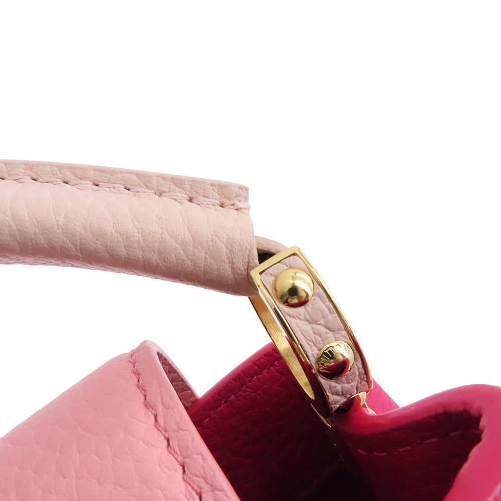 LOUIS VUITTON Capucines PinkM20845 Taurillon Leather Size MINI