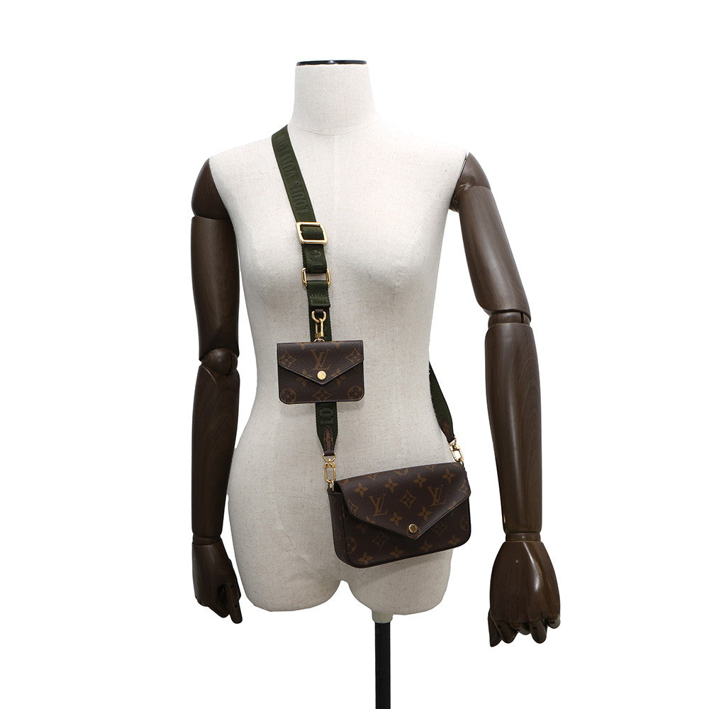 LOUIS VUITTON Multiie Pochette GreenM80091 Monogram