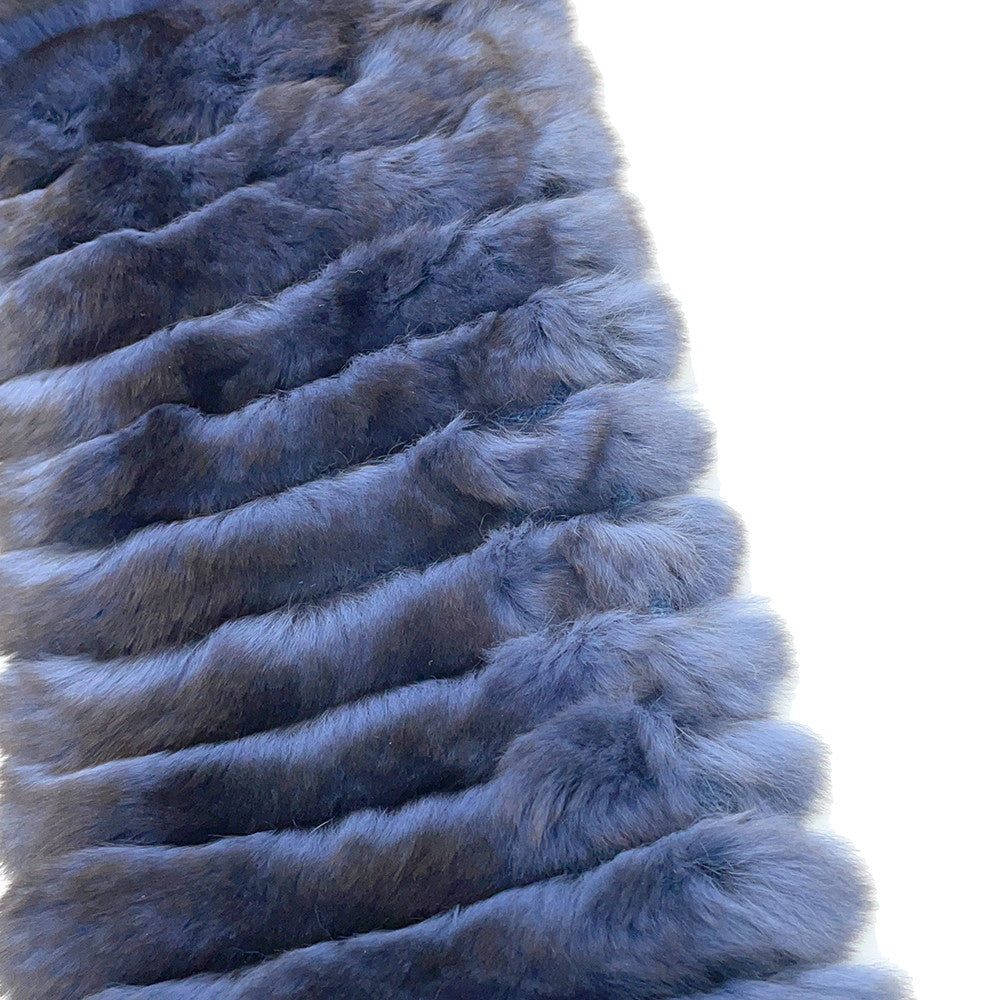 CHANEL Orirag Scarf Navy/Brown Orirag 70% Cashmere30%