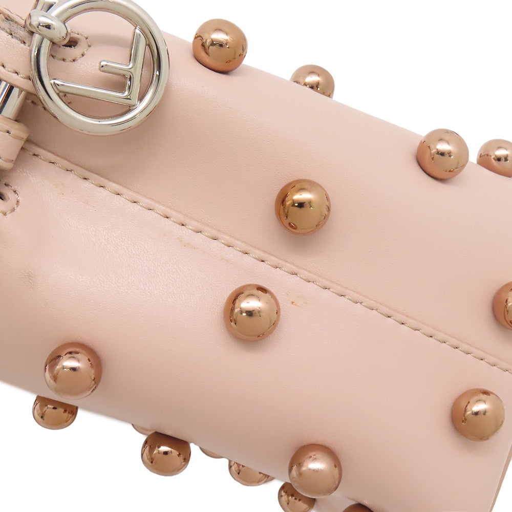 FENDI Montresor Shoulder Bag Studded Jasmin Flower8BS010 Leather Size Mini