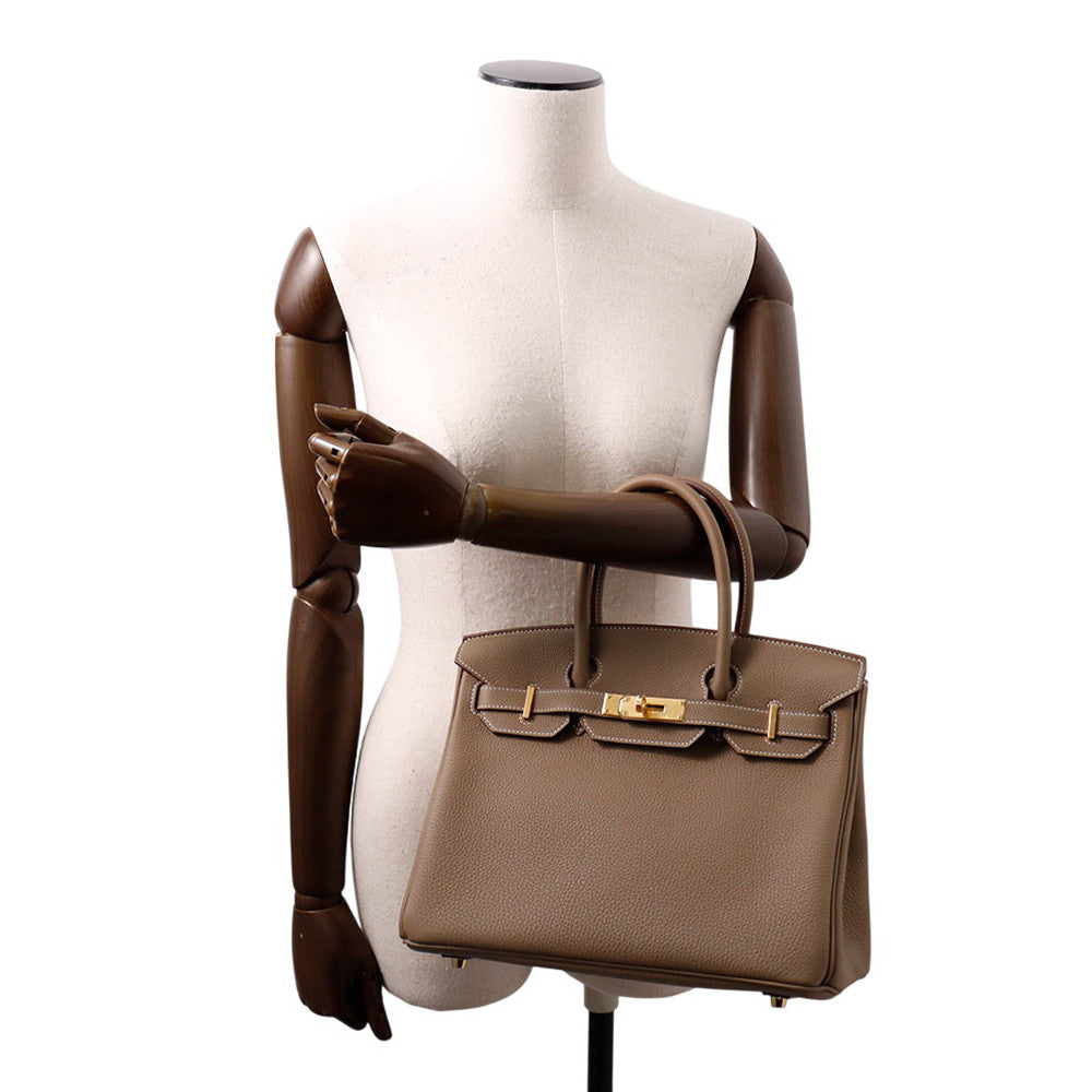 HERMES Birkin Etoupe Togo Leather Size 30