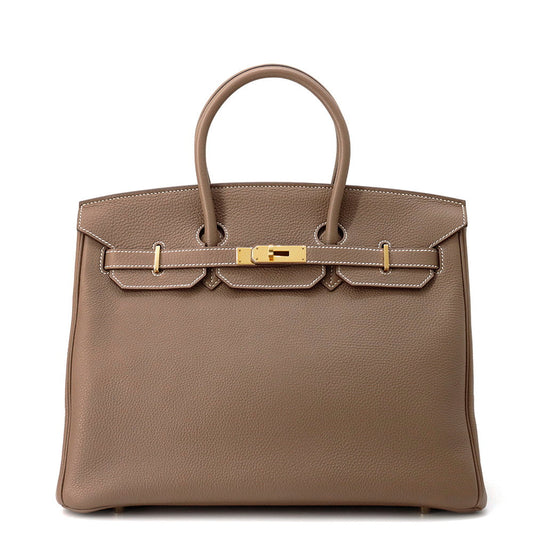 HERMES Birkin Etoupe Togo Leather Size 35