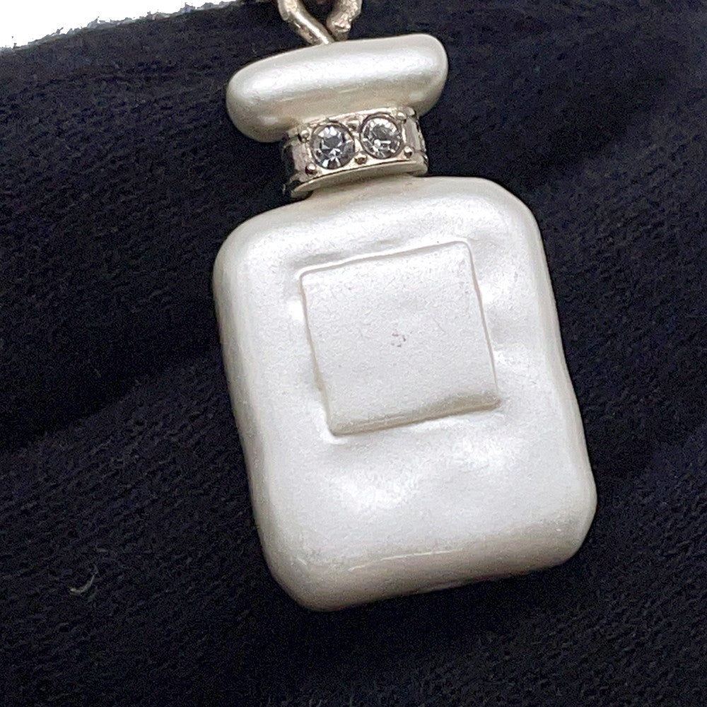CHANEL No.5/PerfumeBottleAB8469 Metal Faux Pearl  Rhinestone