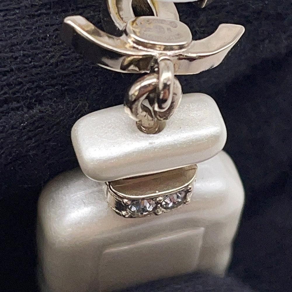 CHANEL No.5/PerfumeBottleAB8469 Metal Faux Pearl  Rhinestone