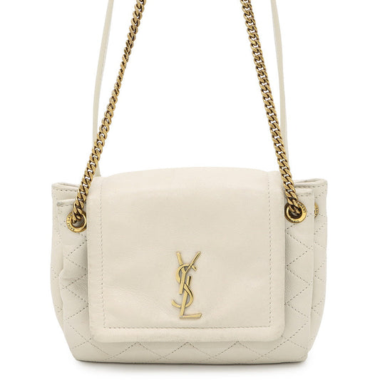 SAINT LAURENT PARIS Nolita ChainShoulder Bug Off-white672738 Lambskin Size Mini