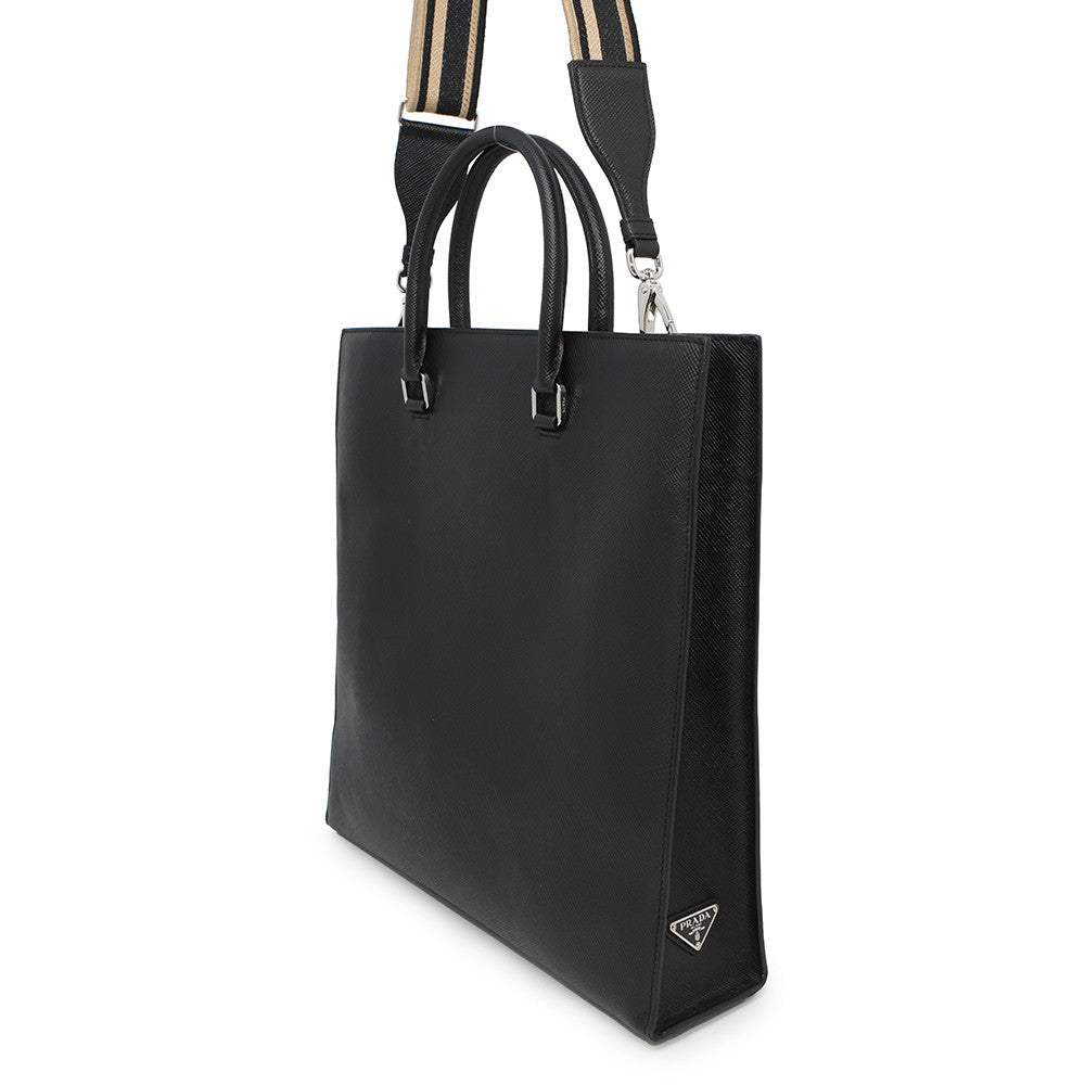PRADA Saffiano Leather 2way Tote Bag Black2VG084 Leather