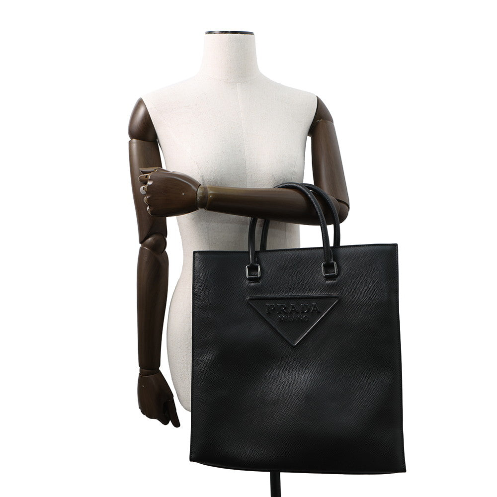 PRADA Saffiano Leather 2way Tote Bag Black2VG084 Leather