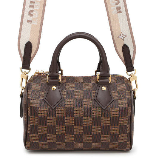 LOUIS VUITTON Speedy Bandouliere RedN40489 Damier Ebene Canvas Size 20