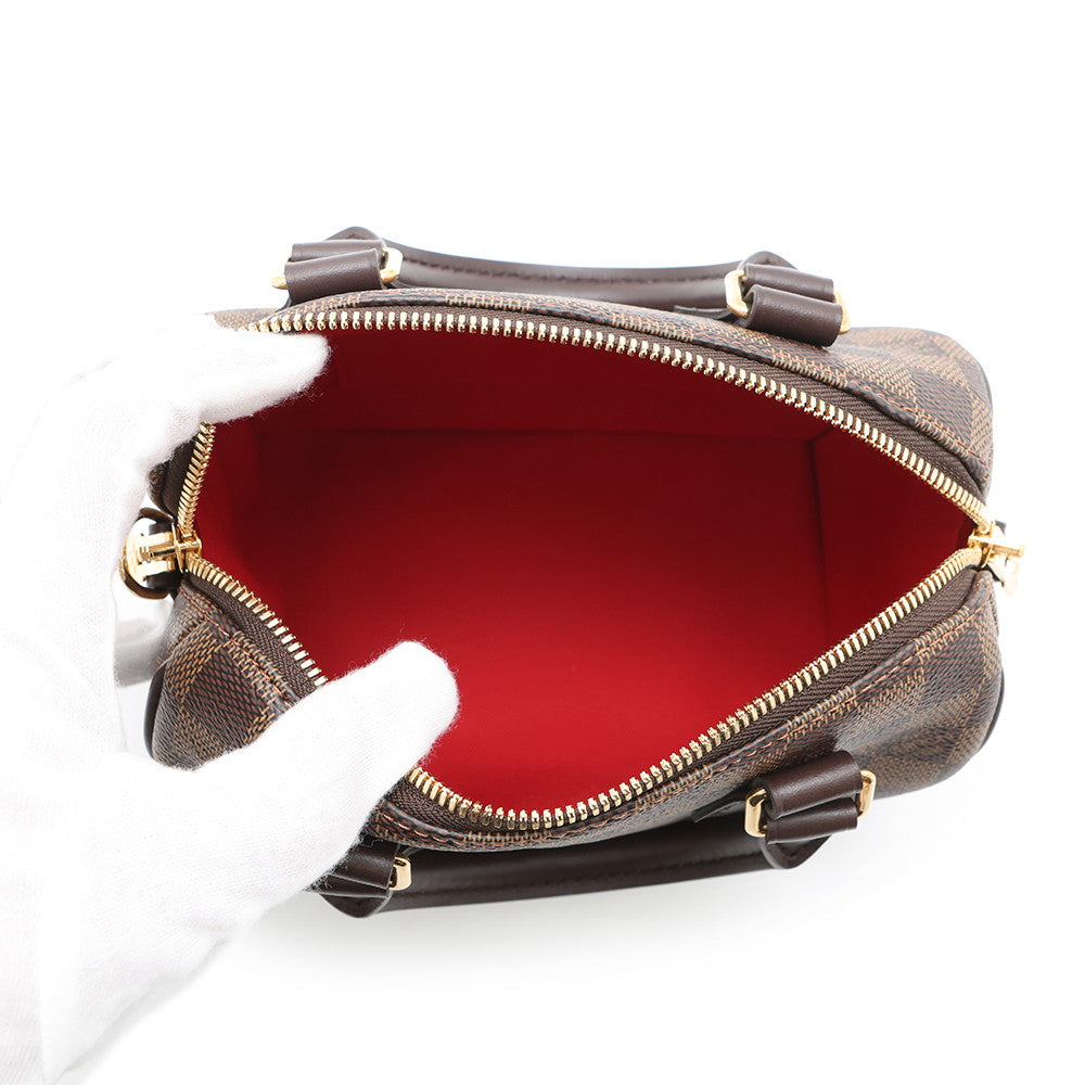 LOUIS VUITTON Speedy Bandouliere RedN40489 Damier Ebene Canvas Size 20