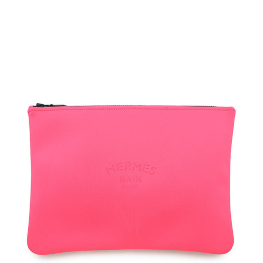 HERMES Neoban GM Truth Flat Pouch Bubble Gum Polyamide80% Elastine20%