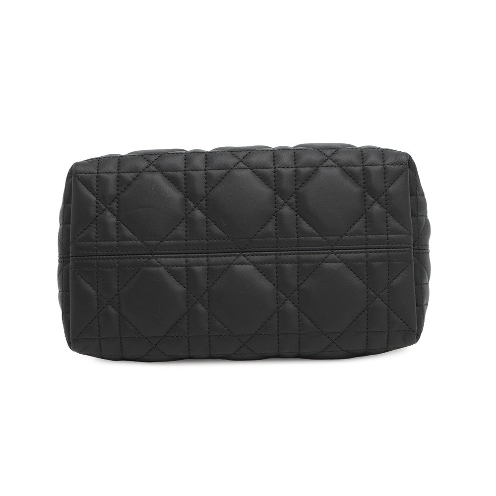 Dior TouJules Macrocannage Handbag BlackM2822OSNW Calf Leather Size Small