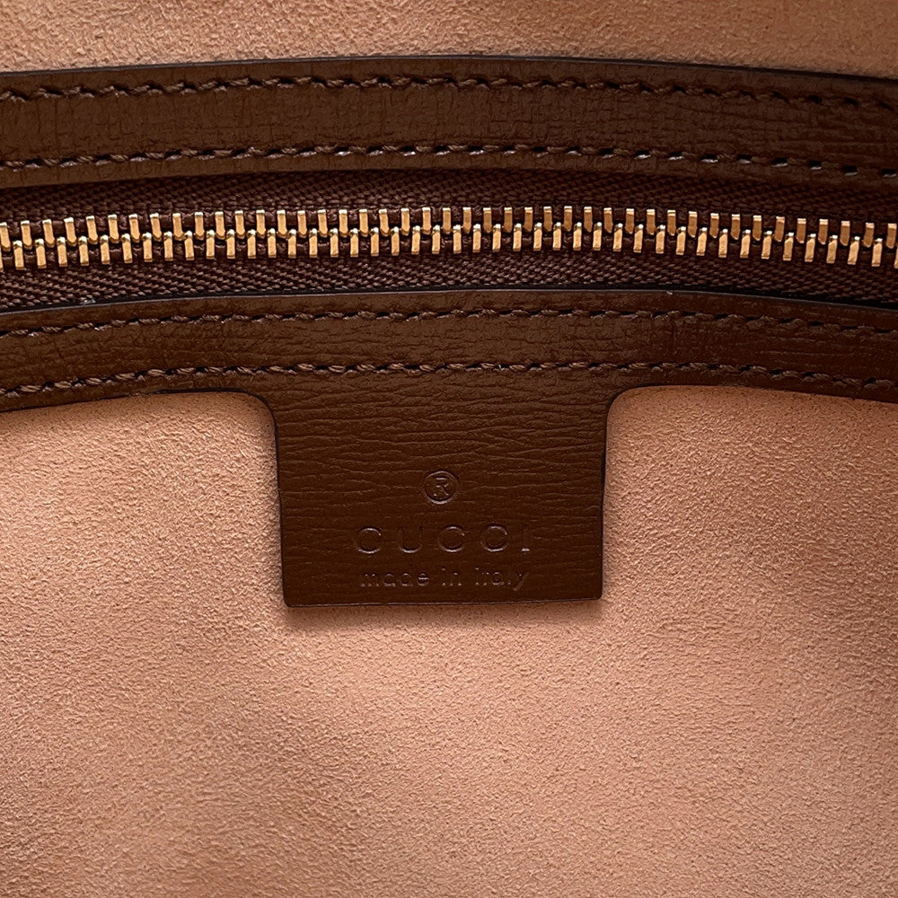 GUCCI Horsebit1955 Small  GG Supreme Beige/Brown645454 PVCLeather