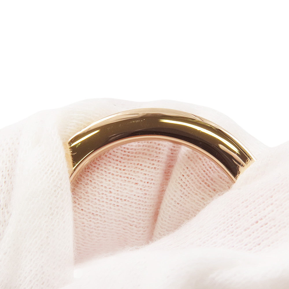 TIFFANY&Co. Padlock Pendant Half Diamond Necklace Size Large 18K Pink Gold