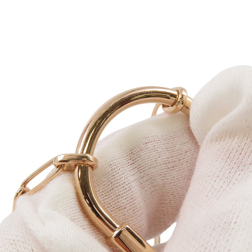 TIFFANY&Co. Padlock Pendant Half Diamond Necklace Size Large 18K Pink Gold
