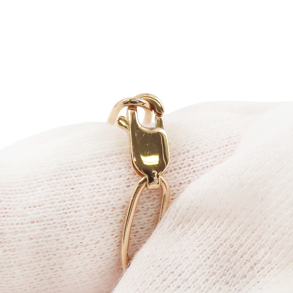 TIFFANY&Co. Padlock Pendant Half Diamond Necklace Size Large 18K Pink Gold