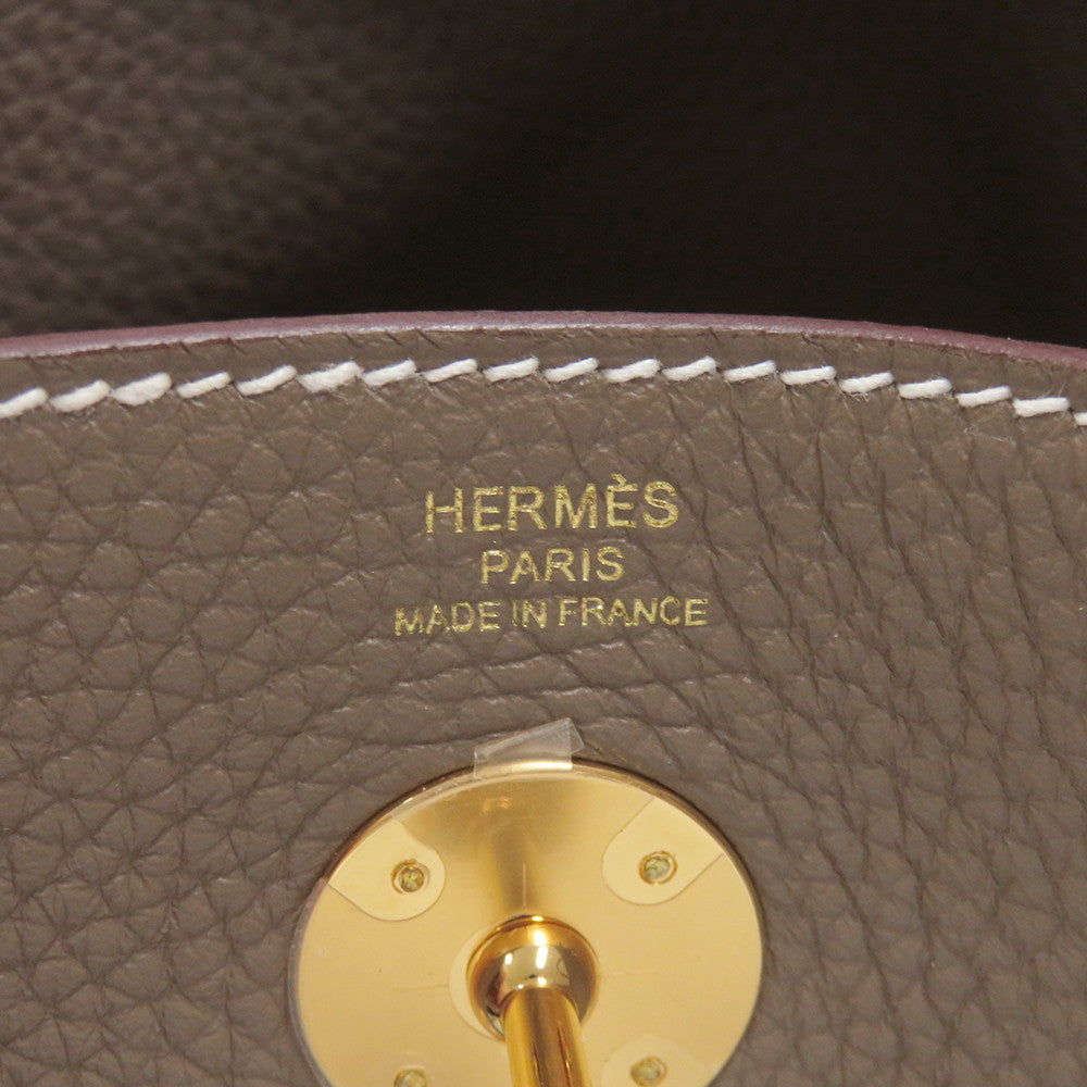 HERMES Lindy Etoupe Taurillon Clemence Size 26