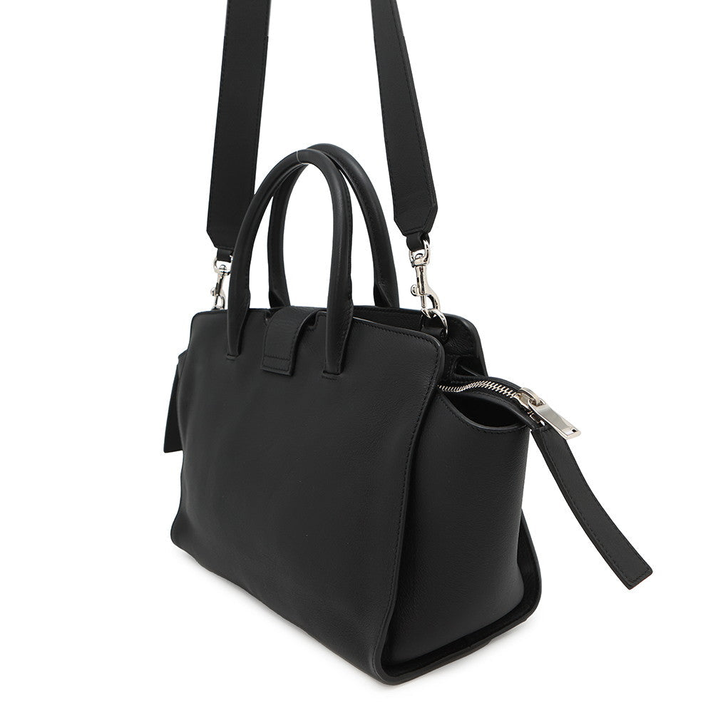 SAINT LAURENT PARIS Baby Downtown Cabas 2WAY Handbag Black436834 Leather