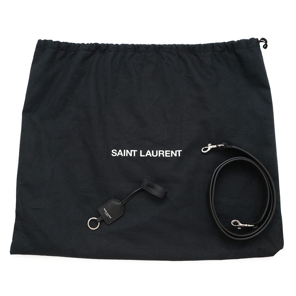 SAINT LAURENT PARIS Baby Downtown Cabas 2WAY Handbag Black436834 Leather