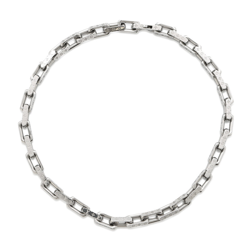LOUIS VUITTON Necklace Chain Monogram SilverM00307 Metal