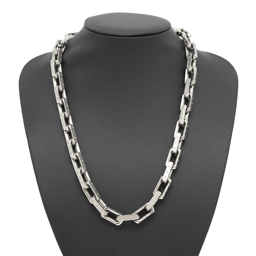 LOUIS VUITTON Necklace Chain Monogram SilverM00307 Metal