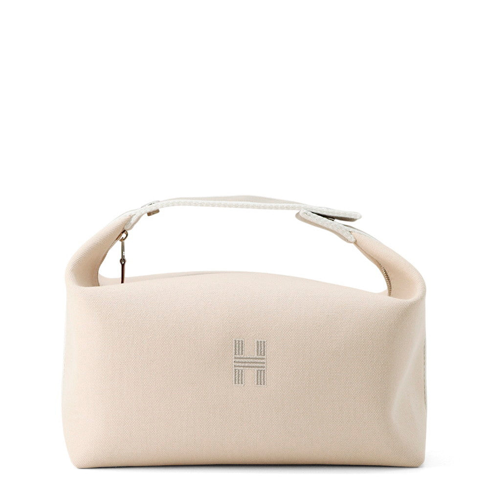 HERMES Brid a Black Beige Canvas Size GM
