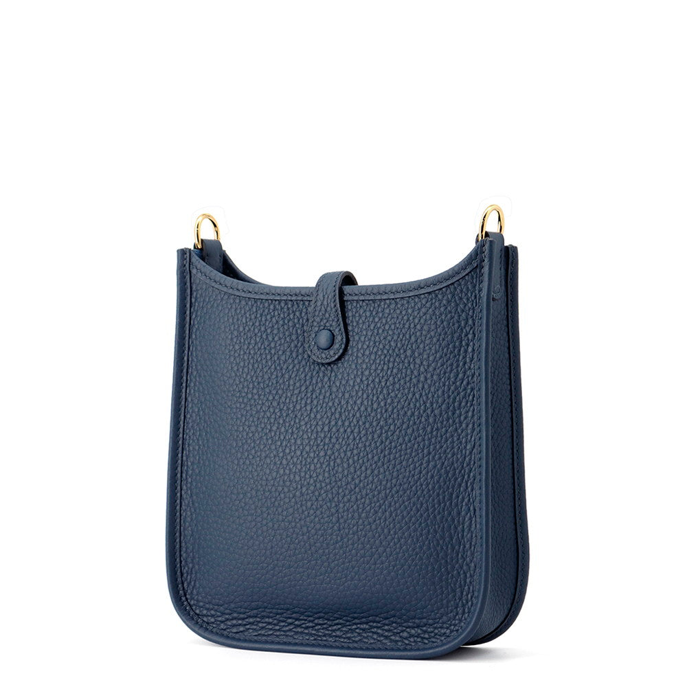 HERMES Evelyne Short Blue de Prusse Taurillon Clemence Size TPM