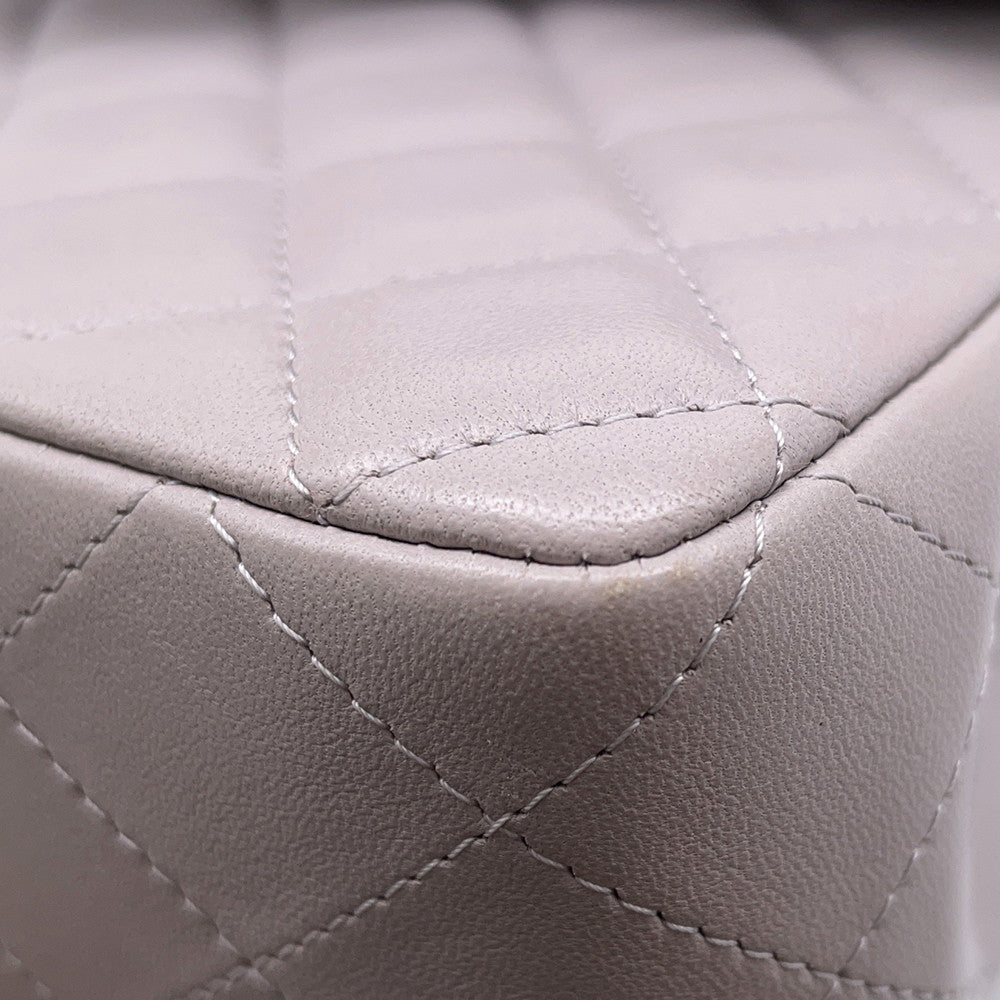 CHANEL Matelasse ChainShoulder Bag GrayA69900 Lambskin Size 20
