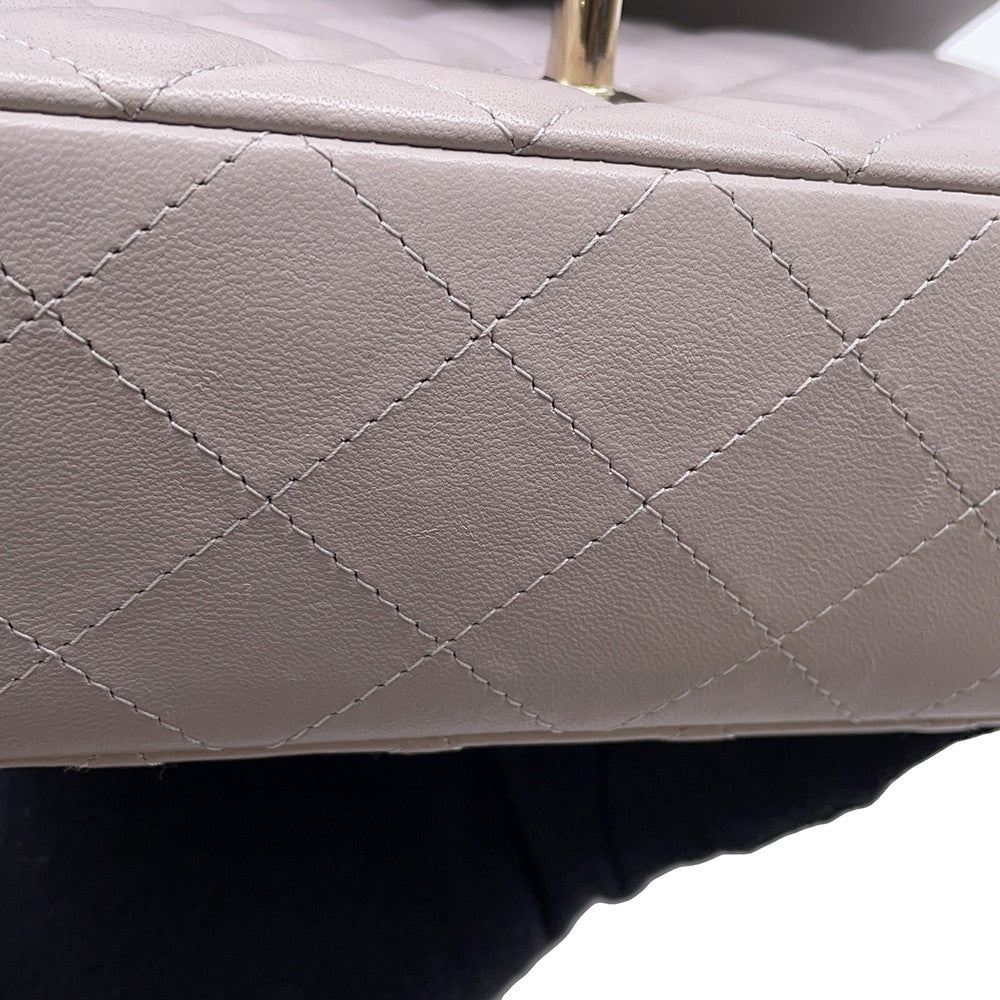 CHANEL Matelasse ChainShoulder Bag GrayA69900 Lambskin Size 20