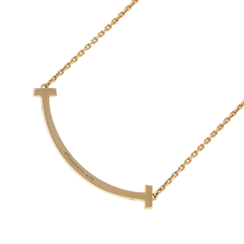 TIFFANY&Co. T Smile Pendant Size Medium67513282 18K Pink Gold