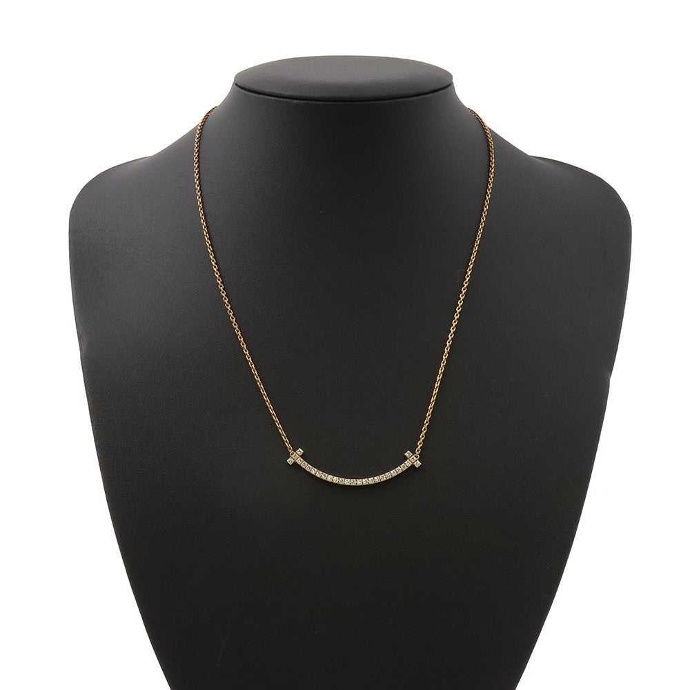 TIFFANY&Co. T Smile Pendant Size Medium67513282 18K Pink Gold