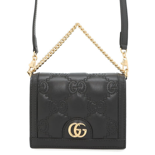 GUCCI GGMatelasse Mini Shoulder Bag Black723777 Leather
