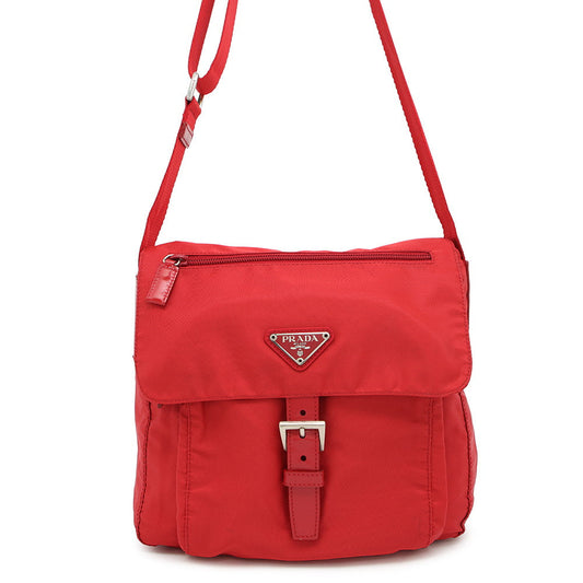 PRADA Shoulder Bag RedB8994 Nylon
