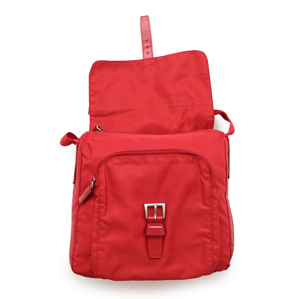 PRADA Shoulder Bag RedB8994 Nylon