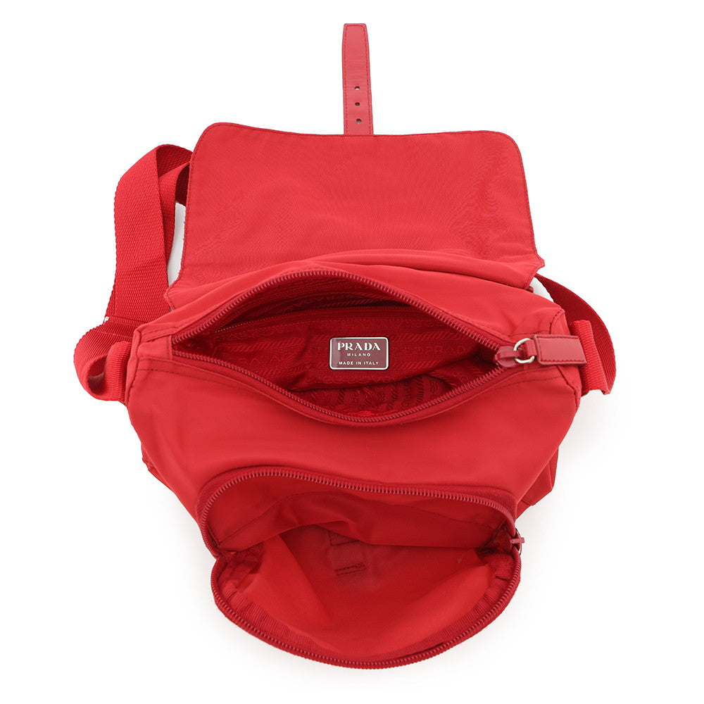 PRADA Shoulder Bag RedB8994 Nylon